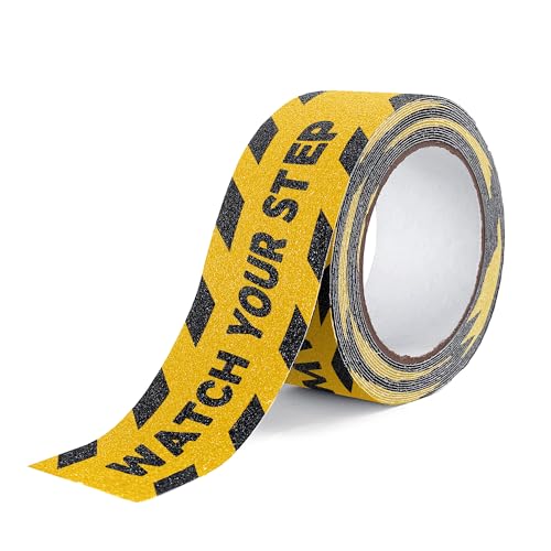 Reniteco 2" x16.5Ft Anti Slip Tape Watch Your Step Warning 1PC - color: 06-Yellow Warning Strip, size: 2in x 16.5Ft