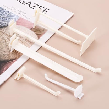 uxcell 20Pcs Slat Wall Panel Hooks 5" Plastic Slat Wall Accessories - size: 5 Inch