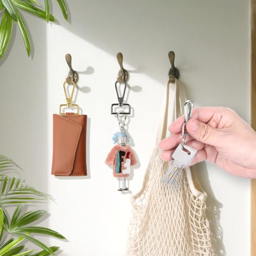 20 Pcs Metal D Ring Swivel Lobster Claw Clasp Snap Hooks Purse Hardware - color: Gold, size: 3/4 Inch