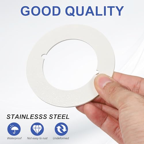 PATIKIL Door Knob Plates, 2 Pcs Round Plate Cover for Door Deadbolt Double Side Knob Handle Repair Kit Cover Filler Fixing Repair Backplate, White - color: White