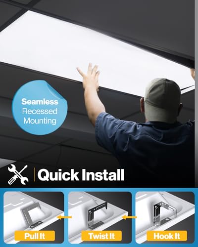 Sunco 30 Pack 2x4 LED Flat Panel Lights 3CCT Selectable, 30-50W, Dimmable