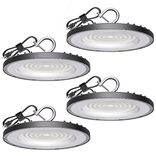 4 Pack UFO LED High Bay Light 200W, 30000lm, 5000K, ETL Listed - color: 200W