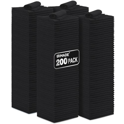 UNIMADE Microfiber Cleaning Cloth, 200 Pack Microfiber Towels for Cars - color: Black, size: 200pk