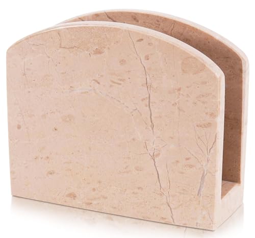 Radicaln Marble Napkin Holder for Table, 6.5 Inch Paper Napkin Organizer - color: Verona