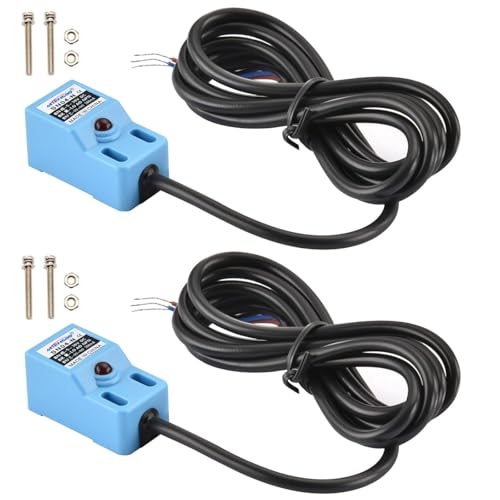 Gebildet Inductive Proximity Sensor SN04-N NPN NO Normally Open Detection Approach Switch with SN Bracket (Blue, 2 Pack) - color: Blue-E1649