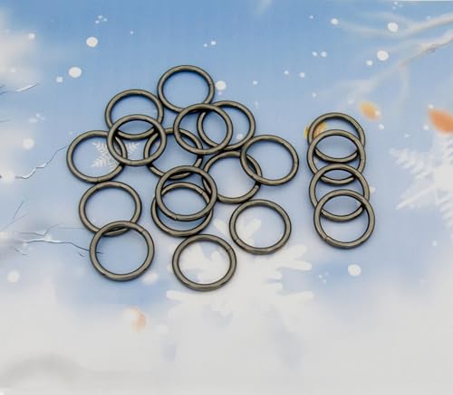 40pcs 4 Sizes O Rings Welded Strong Metal Heavy Duty Round Ring for Pet Collars Buckle Belts Strap Webbing Sewing - color: 3/4"(20mm) Gun Black 20pcs