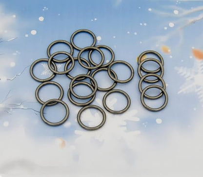 40pcs 4 Sizes O Rings Welded Strong Metal Heavy Duty Round Ring for Pet Collars Buckle Belts Strap Webbing Sewing - color: 3/4"(20mm) Gun Black 20pcs