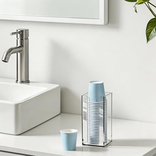 Bathroom Cup Dispenser, Wall Mount Cups Holder Fit 3oz Cups - color: Small