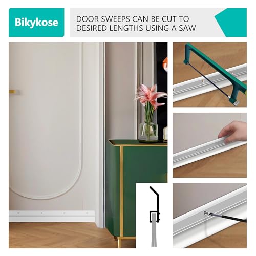 Aluminum Door Rubber Sweep 36 Inch – Heavy Duty Door Draft Stopper, Weather Stripping Seal Strip for Exterior & Interior Doors, Energy Saving, Noise Reduction, Easy Installation