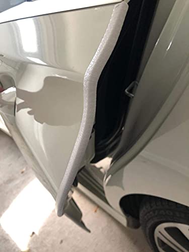 Winunite 65.6ft (20m) No Glue Car Door Edge Guards White - color: white, size: 65.6 ft