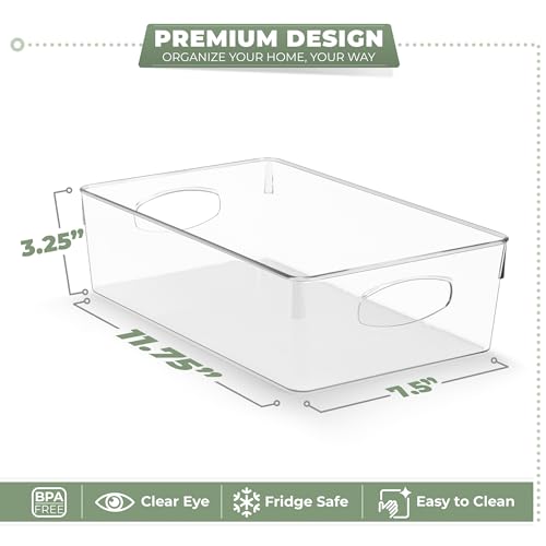 Sorbus Fridge Organizers and Storage, Clear Bins (Extra Large, 10 Pack) - size: XL, style: 10 Pack