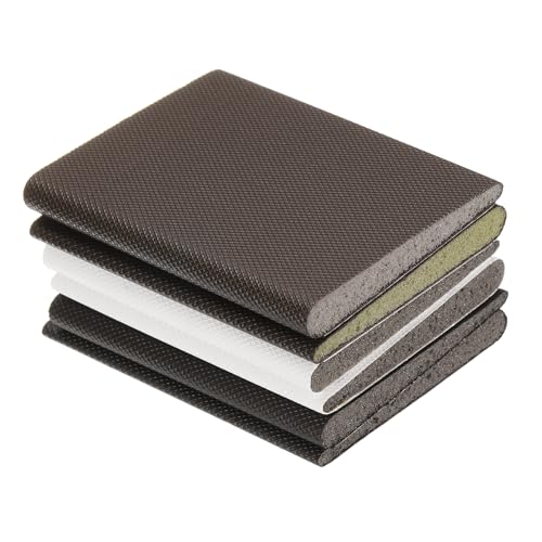 uxcell 6Pcs Door Corner Seals, Self-Adhesive Door Frame Seal Weather Stripping Draft Stopper for Weather Protection Isolation of Noise (2" x 1.7", Black/Brown/White) - color: Black/Brown/White