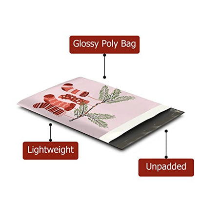 10x13 (100) Christmas Stockings Designer Winter Poly Mailers Self Sealing Waterproof Shipping Envelopes Holiday Premium Printed Bags For Small Businesses - color: Christmas Stockings, size: 10x13