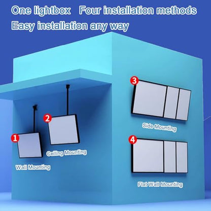 Wall Mounted LED Menu Light Box, 3D Slim Snap Frame Light Box Billboard, Restaurant Coffee Beverage Shop Display Board Sign, With Telescopic Rod (19.7"x27.5"/50cmx70cm) - size: 19.7"x27.5"/50cmx70cm