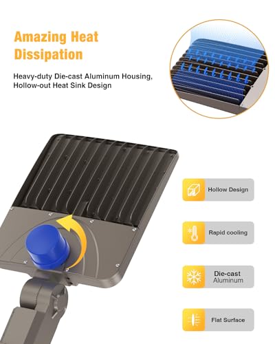 LED Parking Lot Light 200W 28000LM 5000K, Commercial Outdoor Area Lighting - size: 200w