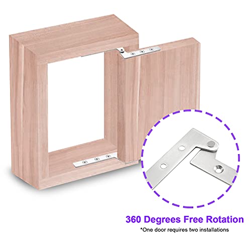 4Pcs 4 Inch 360 Degree Rotatable Door Pivot Hinges, Stainless Steel Hinge Door Pivot Hinge with Screws, for Windows Door Cabinet Cupboard - size: 4Inch