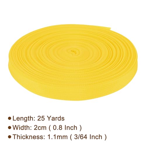 Nylon Webbing Strap, 25 Yards x 7/8 Inch Polypropylene Webbing Lightweight Strapping Backpack Band for DIY Gear Repair Outdoor Luggage Cargo Straps, Bright Yellow - color: Bright Yellow, size: 25 Yards x 7/8 Inch