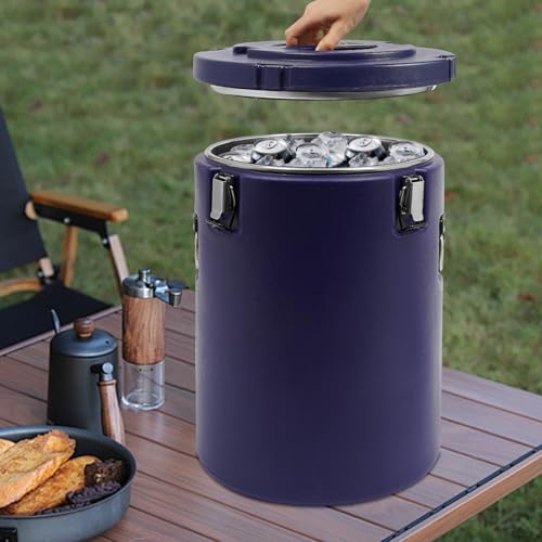 DYNAMI 9 Gal Insulated Food Container,Hot Soup Transport Container Blue - color: Blue, size: 9 Gal