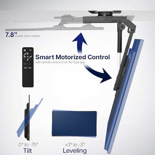 VIVO Swivel Electric Ceiling TV Mount, 37-86 in Screens, MOUNT-E-FD85S - color: Black, size: 37" to 86" TVs
