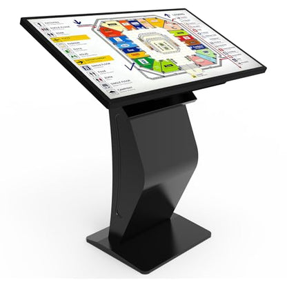 43 Inch Touch Screen Kiosk, 10pt PCAP Touch Screen Digital Signage, Plug&Play K-Style Indoor Digital Signage, Interactive LCD Display Signage, CMS/U-Disk Publish Content, Split Screen, Android 11 - color: 43"+Black (Android OS)