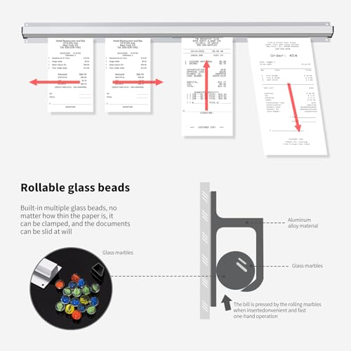 Irenare Ticket Holder - 60 Inch, 2 Pcs Restaurant Order Display Rack - size: 60 inches
