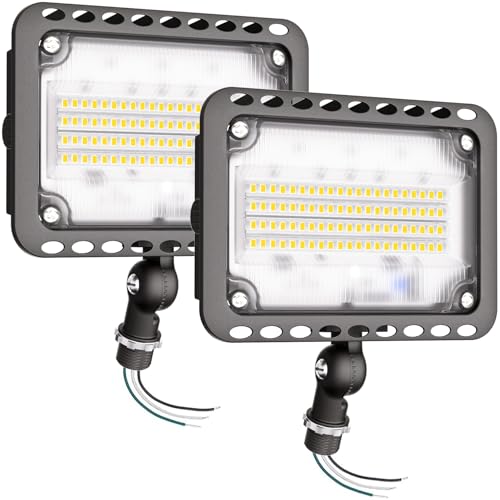 CINOTON 65W 9100LM LED Flood Lights Outdoor, 5000K, UL Listed, 2 Pack - size: 2 Pack, style: 65W-5000K