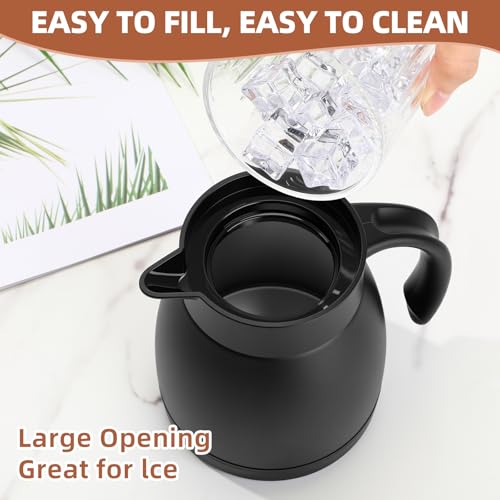 Norme 2 Pcs Thermal Coffee Carafe Creamer, Black, 17 oz - color: Black, size: 17 oz
