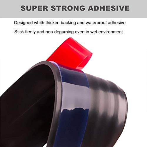 Suptikes Door Draft Stopper Under Door Seal for Exterior/Interior Doors, Door Sweep Strip Under Door Draft Blocker, Soundproof Door Bottom Weather Stripping, 2 Inch W x 39 Inch L, Black - color: Black