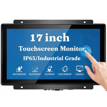 17 Inch Open Frame Capacitive Touchscreen Monitor - 1280x1024 Resolution 5:4 SXGA 300 Nits LCD LED Display - for VESA Panel Mount Kiosk Automation POS Vending HMI and Industrial Signage - size: 17