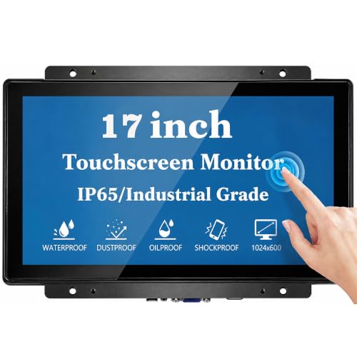 17 Inch Open Frame Capacitive Touchscreen Monitor - 1280x1024 Resolution 5:4 SXGA 300 Nits LCD LED Display - for VESA Panel Mount Kiosk Automation POS Vending HMI and Industrial Signage - size: 17