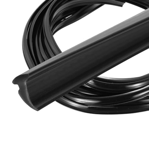 PATIKIL 2Pcs Weather Stripping Door Seal 1/8" Slot, 16.4Ft, Black, PVC - color: Black, size: 1/8" Slot, 16.4Ft