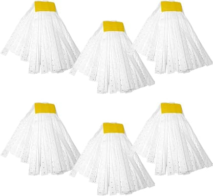 KLEEN HANDLER Mop Head Replacement 6-Pack Hydrophobic Industrial Mop for Oils and Spills – Heavy-Duty Industrial, Commercial, Janitorial Cleaning – Non-Woven Oil-Absorbent Material - style: 6 Pack