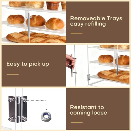 Bakery Display Case for Commercial Countertop 21" x 16.2" x 14.2"