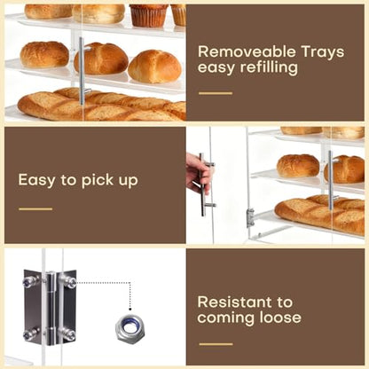 Bakery Display Case for Commercial Countertop 21" x 16.2" x 14.2"