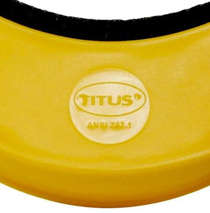 TITUS Safety Face Shield Spray Guard Visor Mask Sanding Grinding Polishing Adjustable ANSI PPE fit over Glasses Protection (2 PACK Yellow Face Shield) - style: 2 Pack Yellow Face Shield