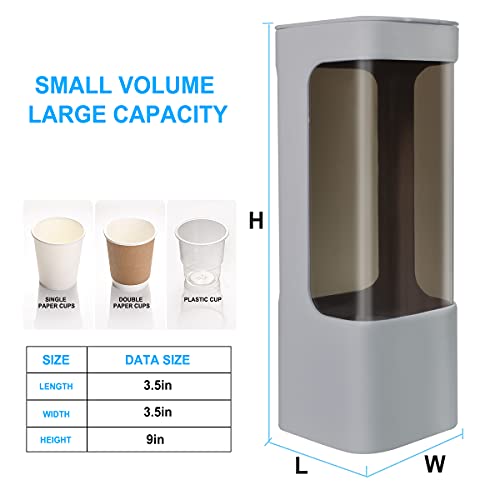 LBTING Water Cooler Cup Dispenser, Fit 3oz - 5oz Small Cups, Gray - color: Gray, size: Single