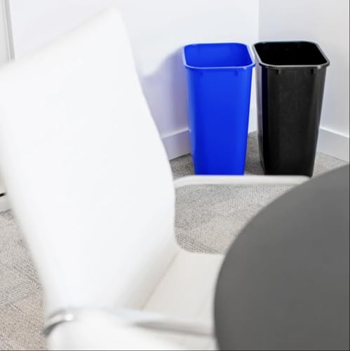 10 Gallon Blue Recycling Wastebasket Bin Plastic Trash Can | 4 PACK - size: 10 Gallon