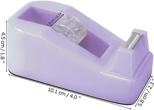 1 Pc Purple Cute Tape Dispenser Desk with Weighted Non-Skid Base, Heavy Duty Dispenser for Packaging in Office,Restaurant, Flower Shop, Scotch Tape Dispenser Desk