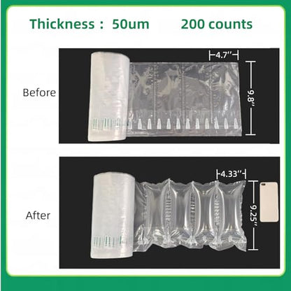 200 Count Air Pillows for Shipping 4.7" x 9.8" Box Filler Great Alternative to Packing Peanuts, Inflatable Air Bags for Packing Recyclable Packaging Material Purse Stuffing for Shape - size: 4.7"x9.8" (200 count)