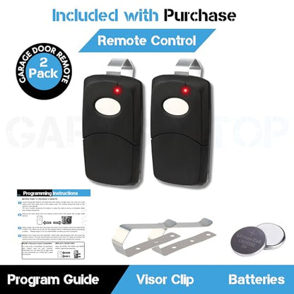 2X Gate Opener Remote for Multi-Code 308911, 300MHz, 10 Dip Switch - color: Two-Black