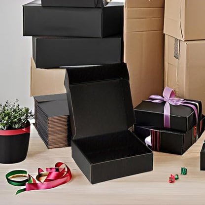 10x8x3 Black Shipping Boxes for Small Business, Packing, 25 Pack - color: Black, size: 10x8x3inch