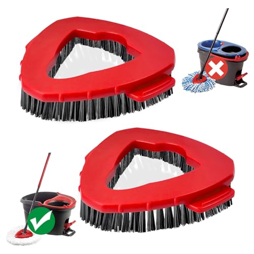 2 Pack Replacement Scrub Brush Head Compatible for EasyWring 1-Tank System - size: 1-TANK Scrub Brush (2pcs)