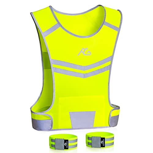 Reflective Running Vest Gear Cycling Motorcycle Reflective Vest,High Visibility Night Running Safety Vest - size: Small