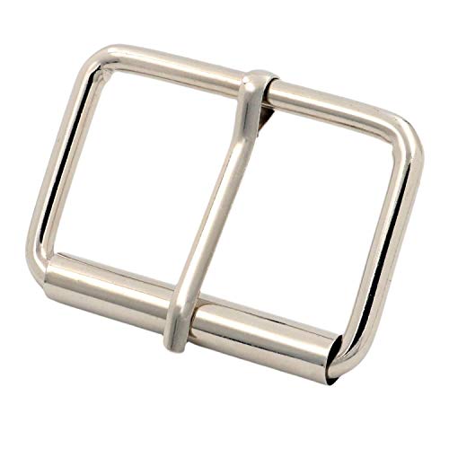 BIKICOCO Roller Buckle, 2 Inches Heel Rolling Bar Buckles for Bags Leather Webbing Straps - color: Silver X 10 Pcs