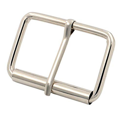 BIKICOCO Roller Buckle, 2 Inches Heel Rolling Bar Buckles for Bags Leather Webbing Straps - color: Silver X 10 Pcs