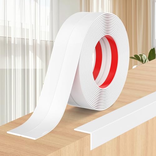 Wall Corner Protector Peel and Stick Corner Trim Molding - color: White, size: 0.8 In x 30 Ft