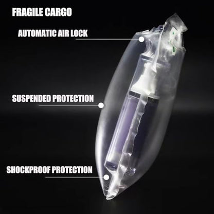 Miupoo Packaging Air Bags,Clear Plastic Inflatable Air Packaging Protector Bag with Free Pump Cushion,Air Cushion Blocking Packaging Bag,12x16 Inches,100 Pieces - size: 12x16×100 Inches