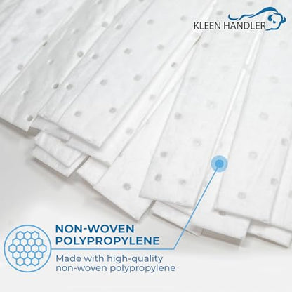 KLEEN HANDLER Mop Head Replacement 3-Pack Hydrophobic Industrial Mop for Oils and Spills – Heavy-Duty Industrial, Commercial, Janitorial Cleaning – Non-Woven Oil-Absorbent Material - style: 3 Pack