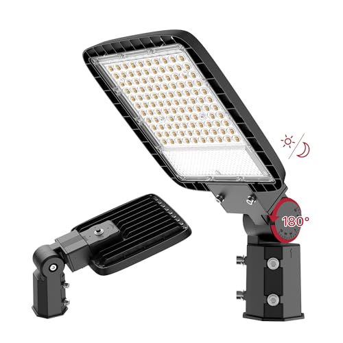 Kifflux 150W Led Parking Lot Light 120V Slip Fit Pole Mount Dusk to Dawn - size: 150watt 1pack
