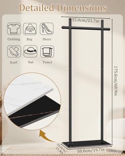 Industrial Clothes Racks,Metal Garment Trees,68.9in,Black,Small - color: Black, size: 19.7*11.8*68.9in